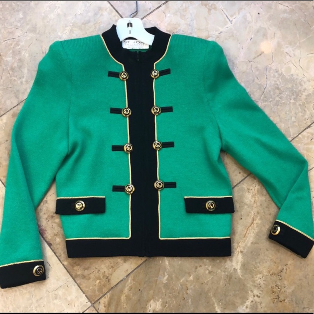 Gorgeous Kelly Green St John Jacket Size 2